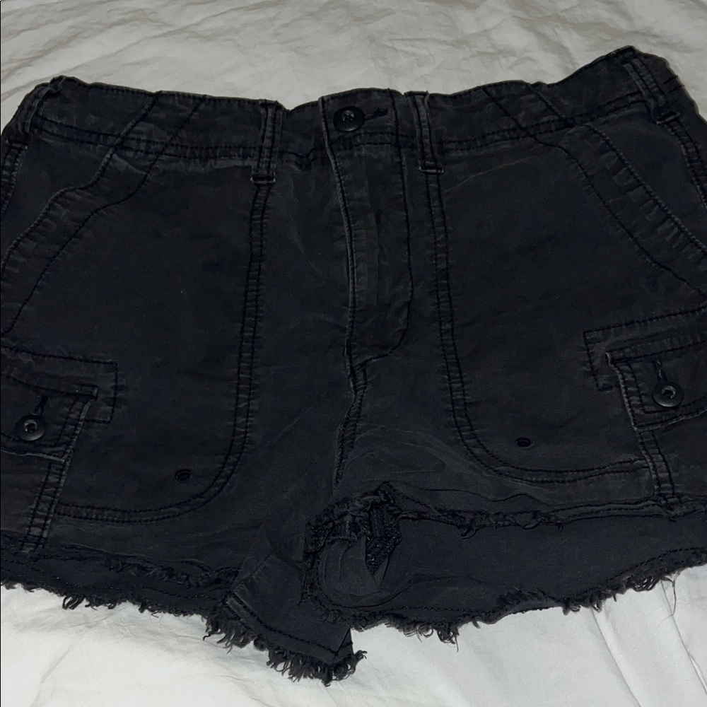 American Eagle Outfitters Black Cargo Shorts